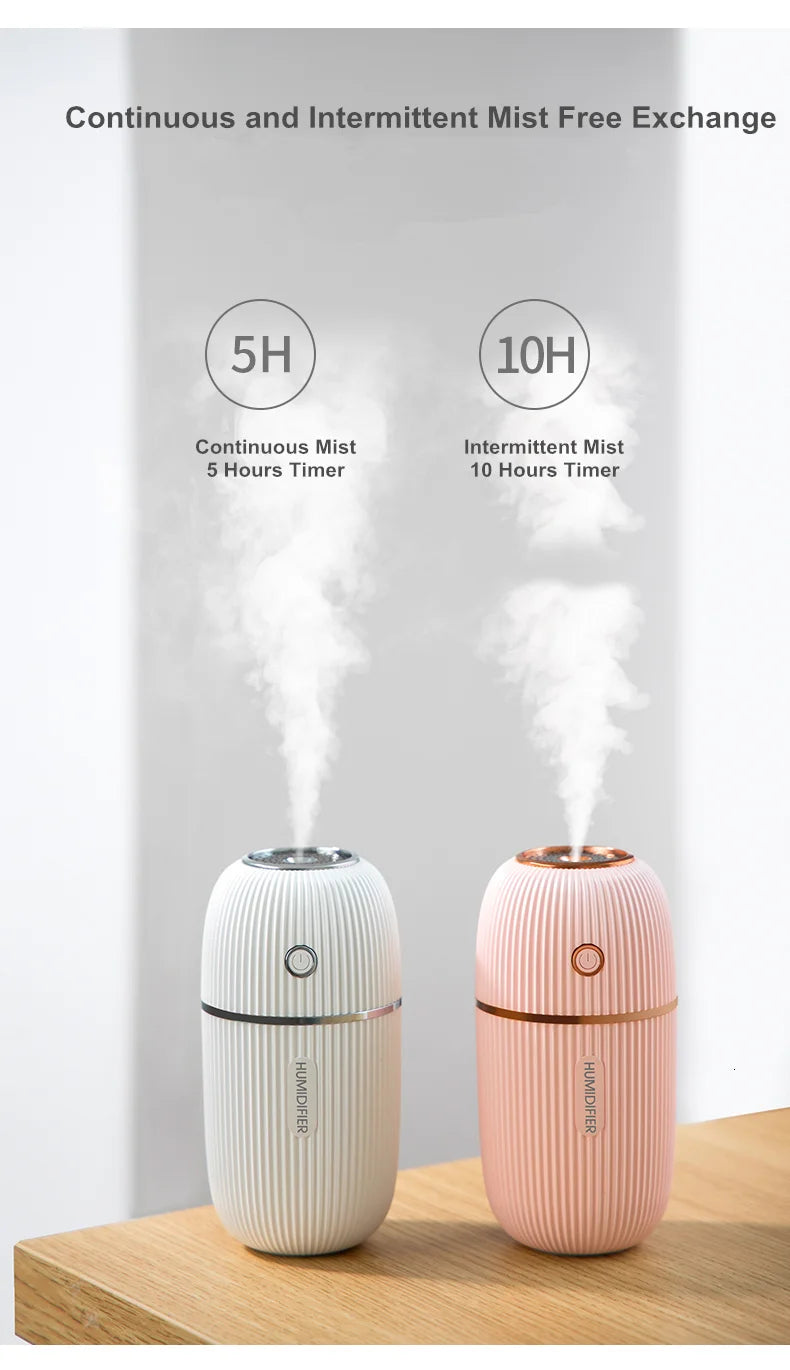 Humidifier Ultrasonic USB Essential Oil Diffuser Romantic Color Night Lamp