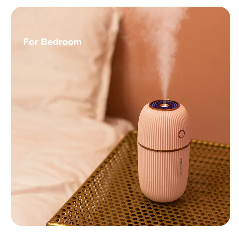 Humidifier Ultrasonic USB Essential Oil Diffuser Romantic Color Night Lamp