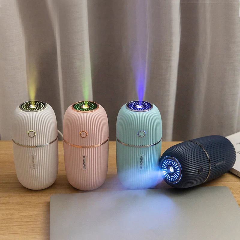 Humidifier Ultrasonic USB Essential Oil Diffuser Romantic Color Night Lamp