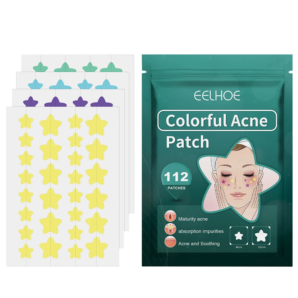 112pcs Concealer Star Shaped Hydrocolloid Acne Patches