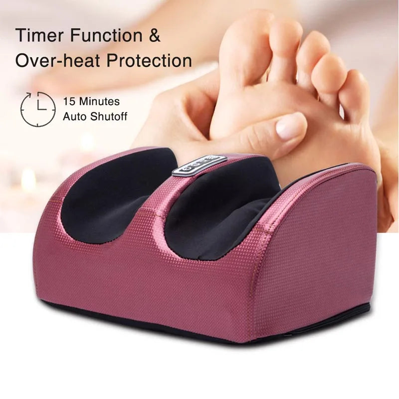 Electric Foot Massager Heating Therapy Shiatsu Kneading Roller Muscle Relief Machine