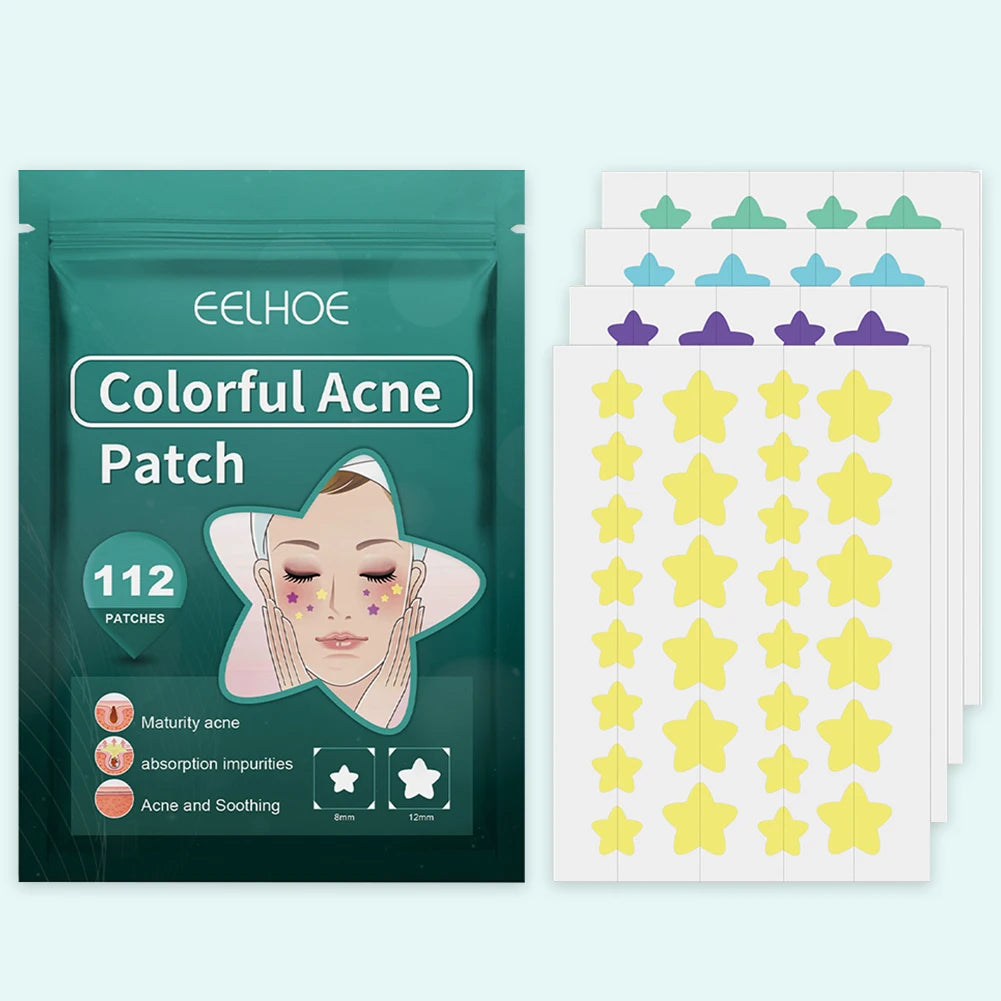 112pcs Concealer Star Shaped Hydrocolloid Acne Patches