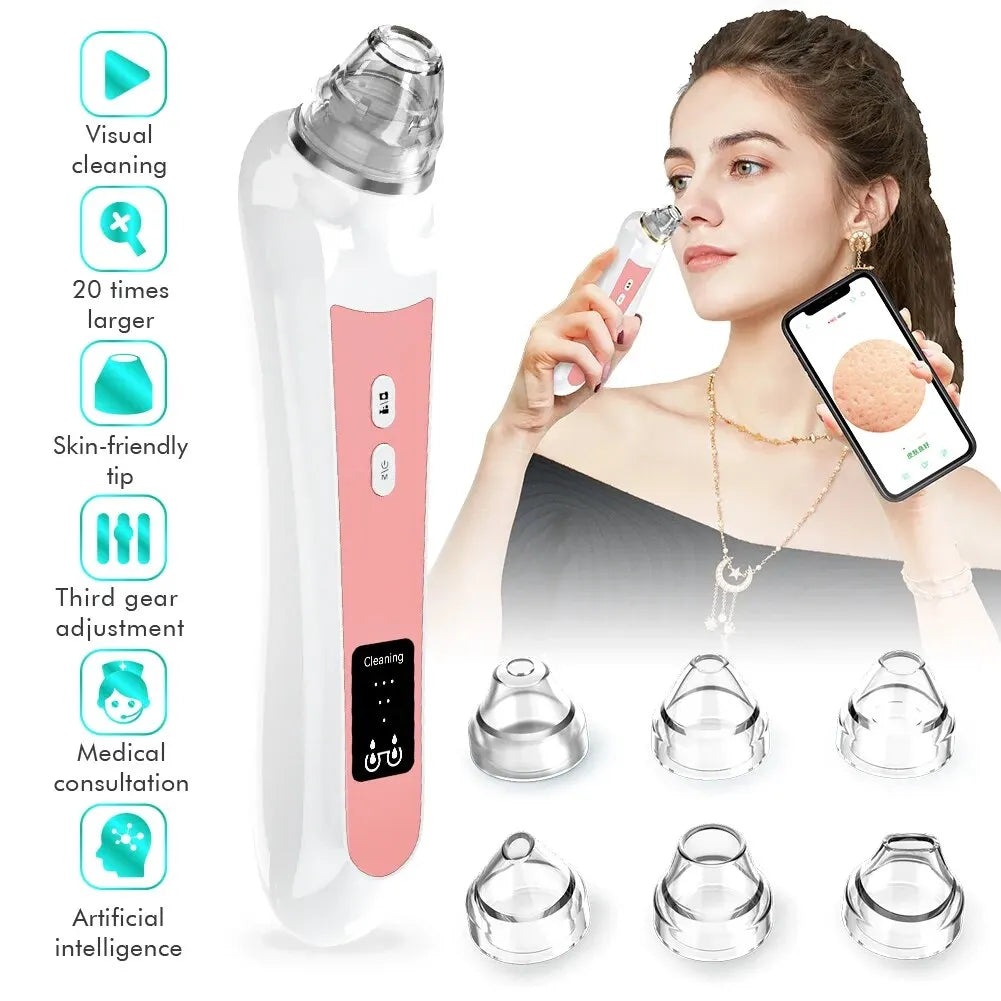 Electric Blackhead Remover Vacuum Acne Pore Cleaner Black Dots