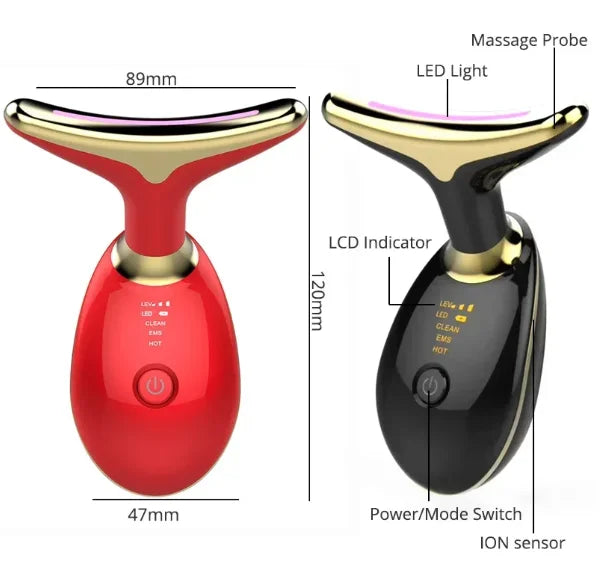 electric LED photon treatment micro-current anti-wrinkle and face massager