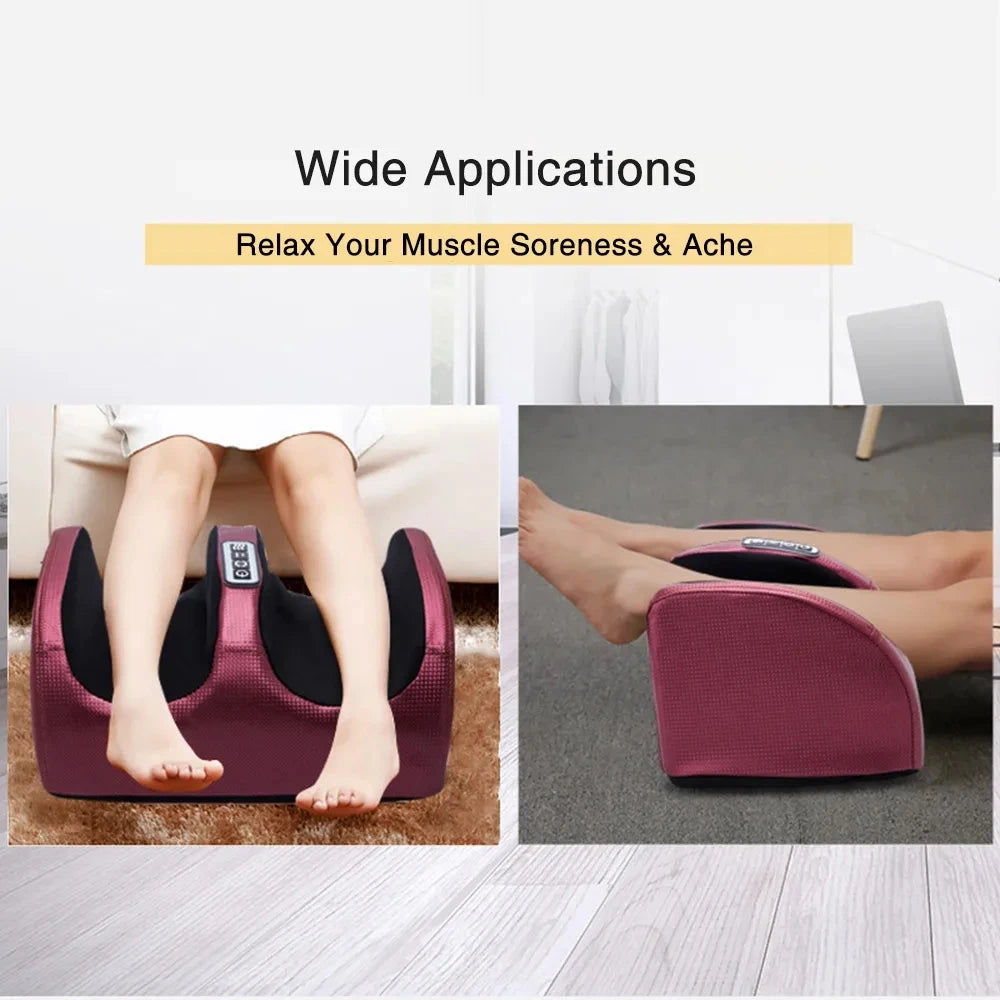 Electric Foot Massager Heating Therapy Shiatsu Kneading Roller Muscle Relief Machine