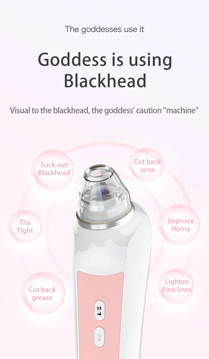 Electric Blackhead Remover Vacuum Acne Pore Cleaner Black Dots