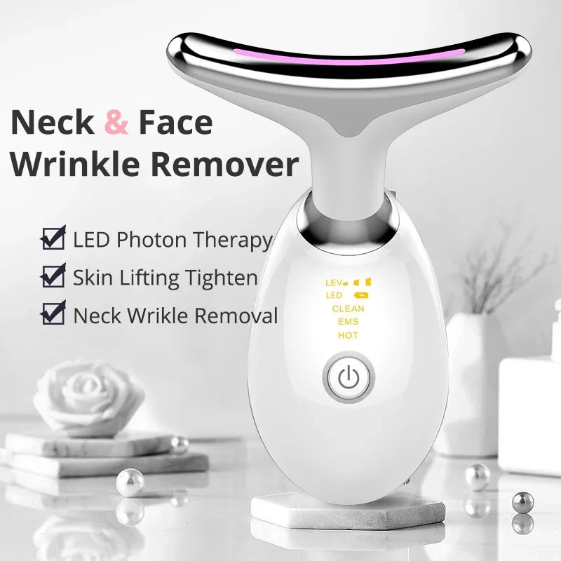 electric LED photon treatment micro-current anti-wrinkle and face massager