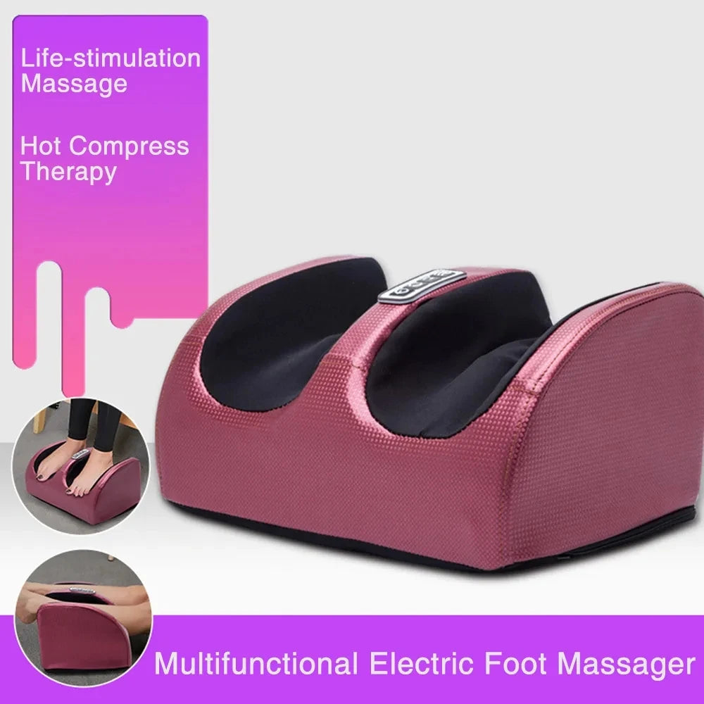 Electric Foot Massager Heating Therapy Shiatsu Kneading Roller Muscle Relief Machine